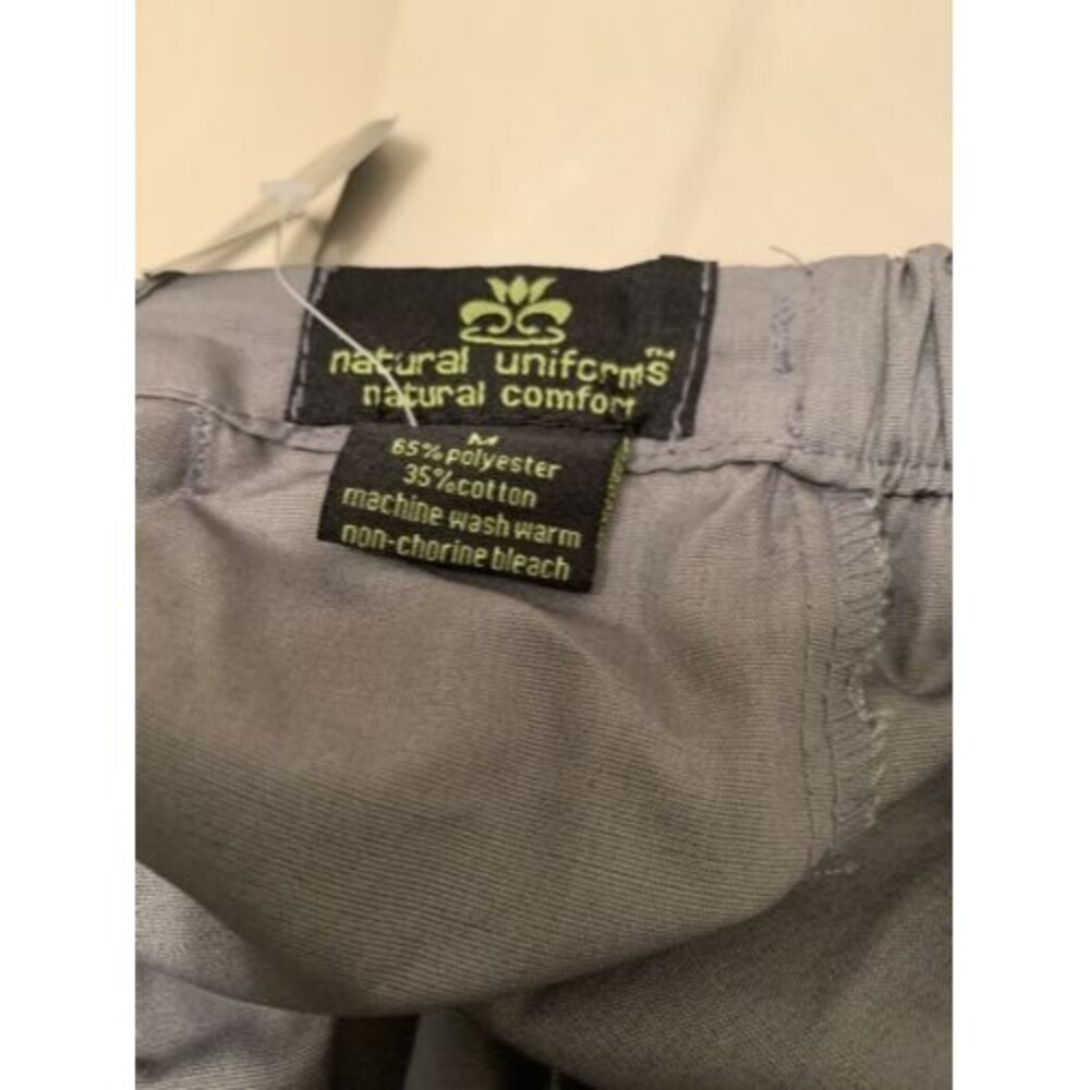 Natural Uniforms Adult Scrub Pants Nurse Medical Hospital Size Medium Gray - Picture 2 of 10